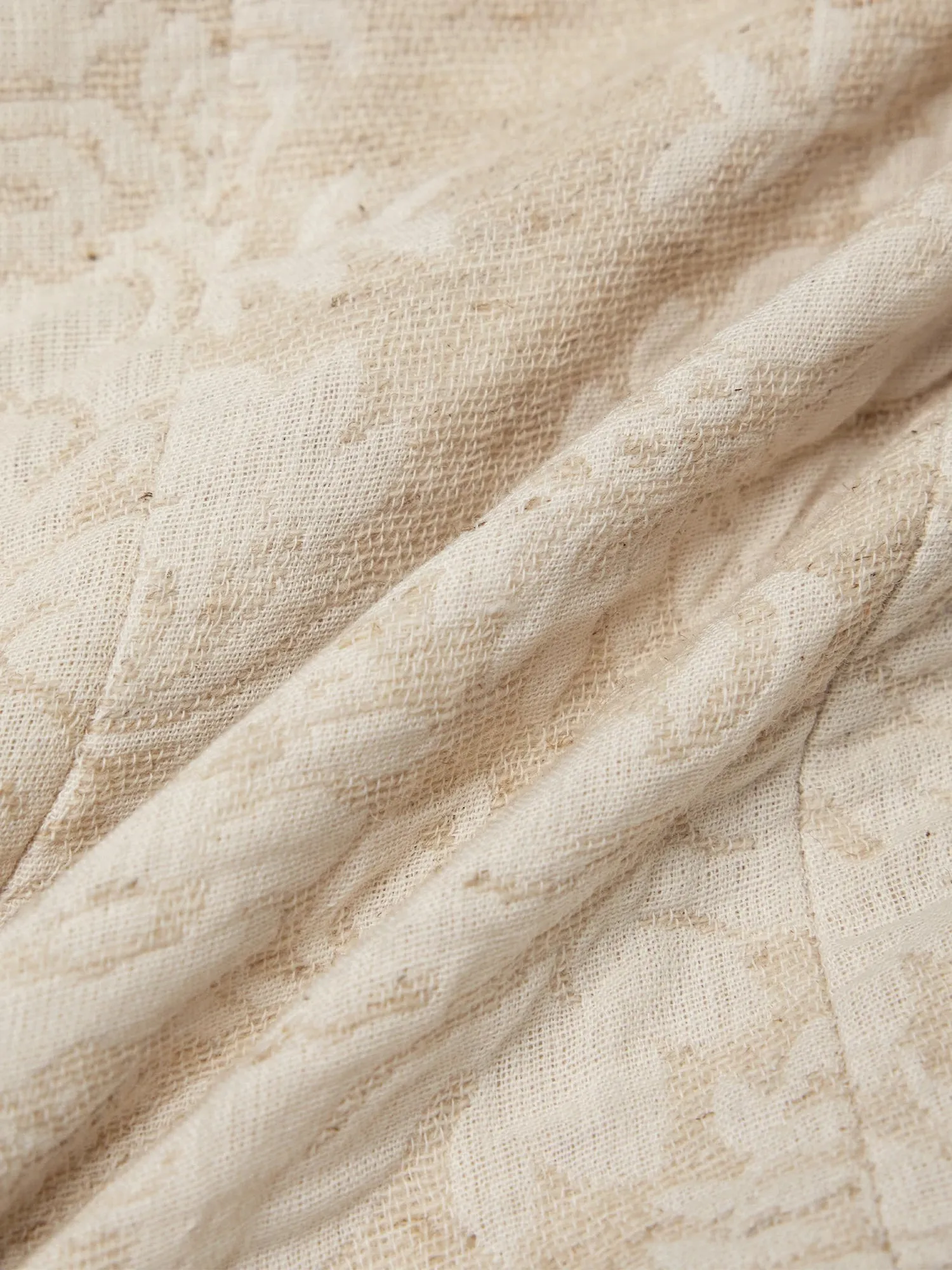 Amoretu Cotton & Linen Jacquard Tube Top Vest
