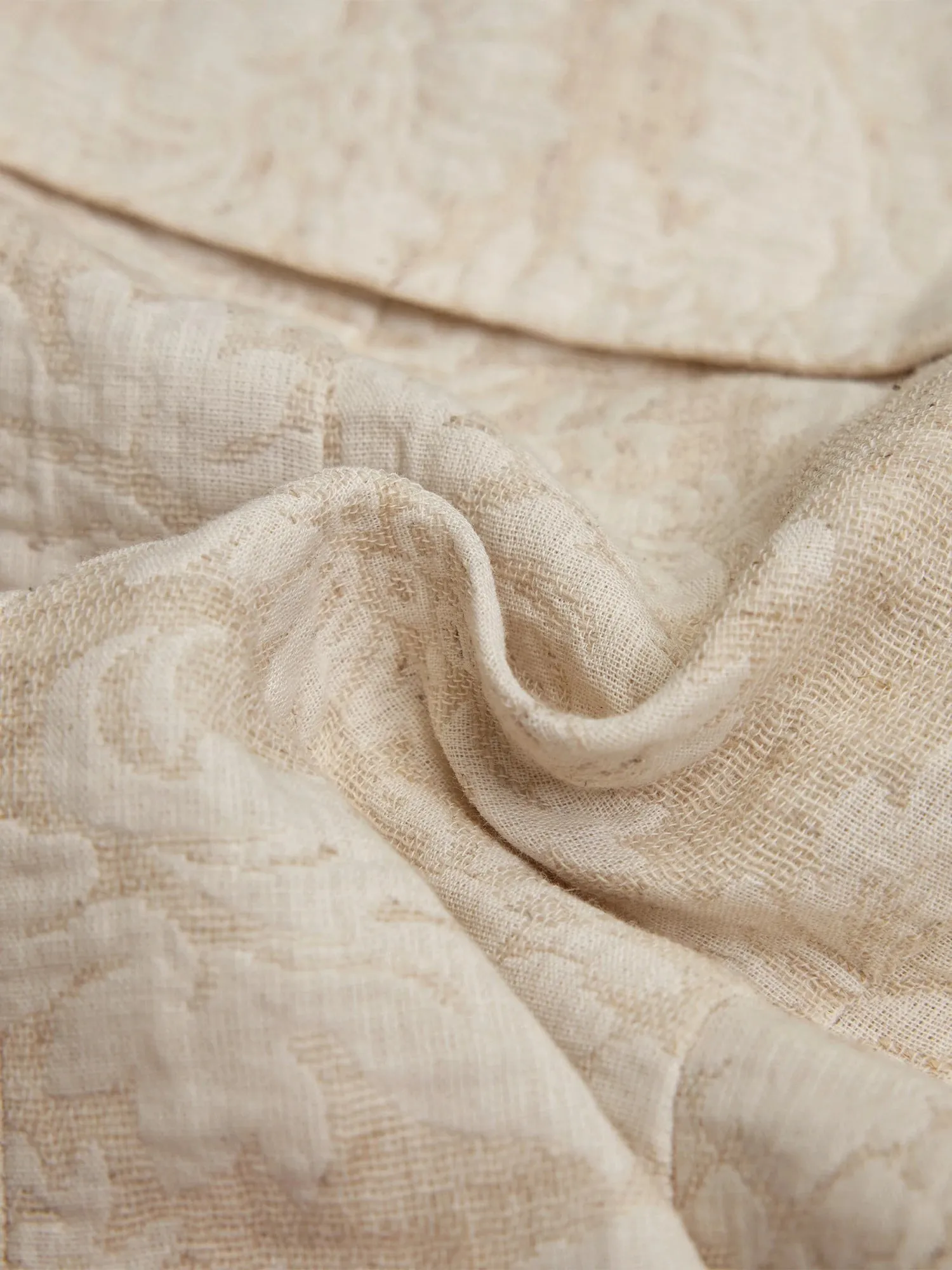 Amoretu Cotton & Linen Jacquard Tube Top Vest