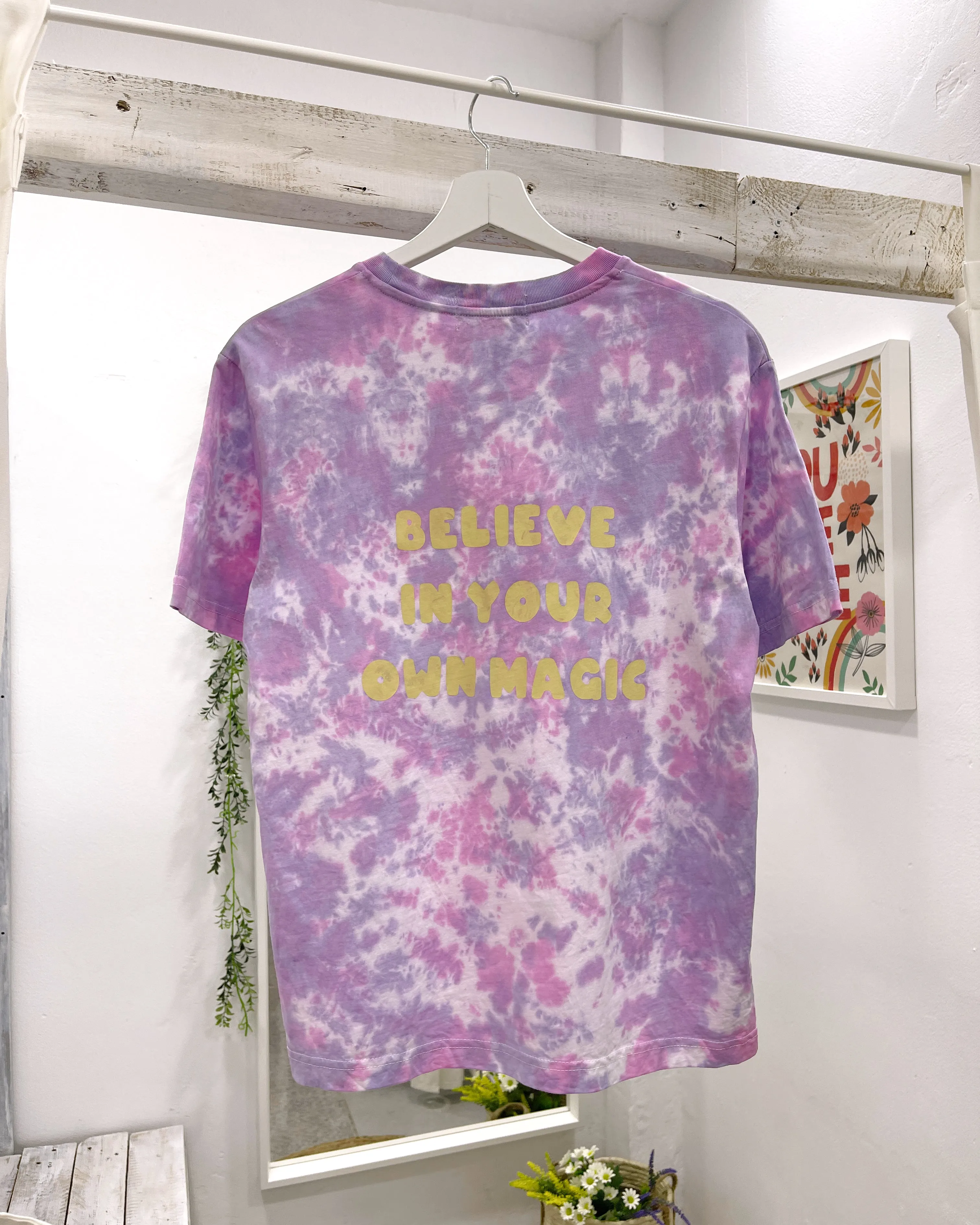ANGEL PURPLE PINK - Tie Dye Organic Cotton T-shirt