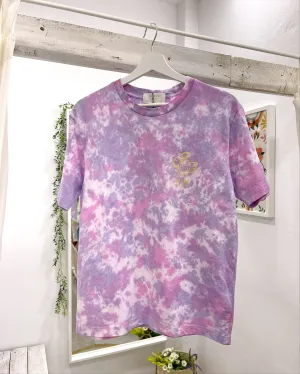 ANGEL PURPLE PINK - Tie Dye Organic Cotton T-shirt