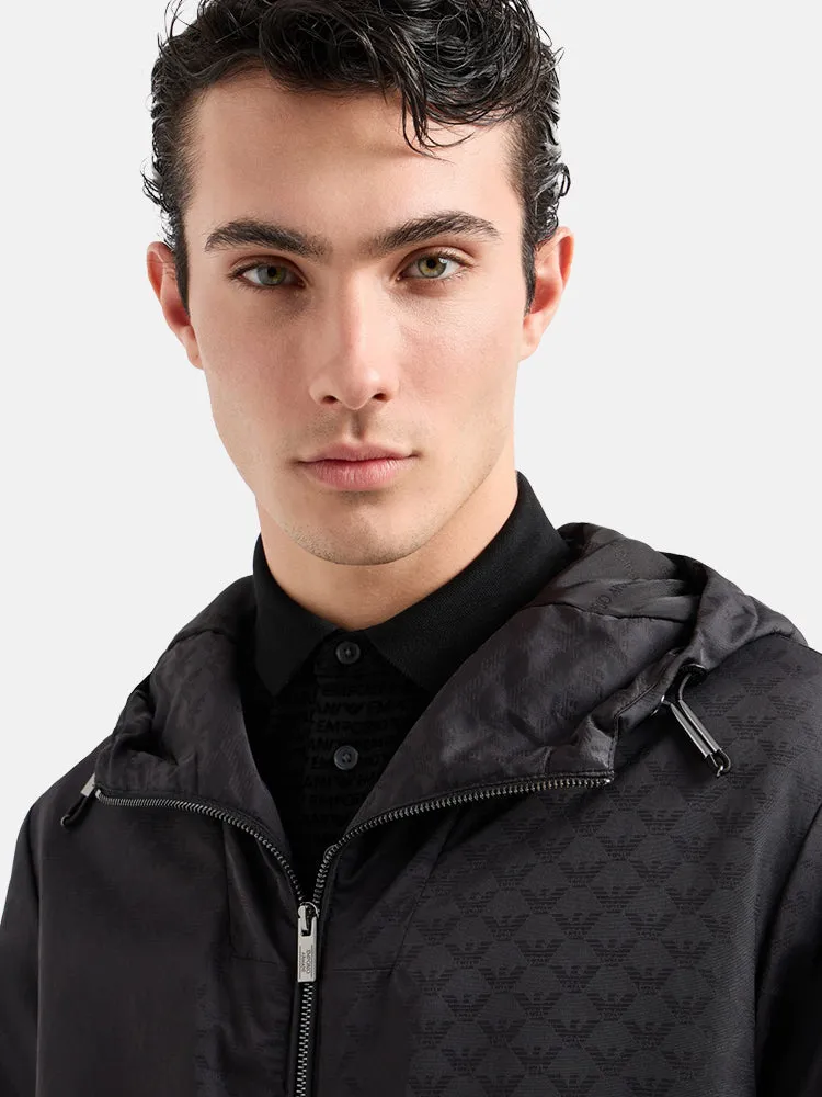Armani Nylon Jacket with Hood & Zip
