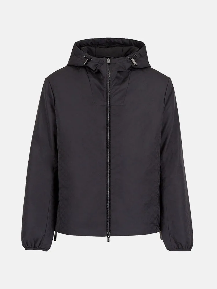 Armani Nylon Jacket with Hood & Zip