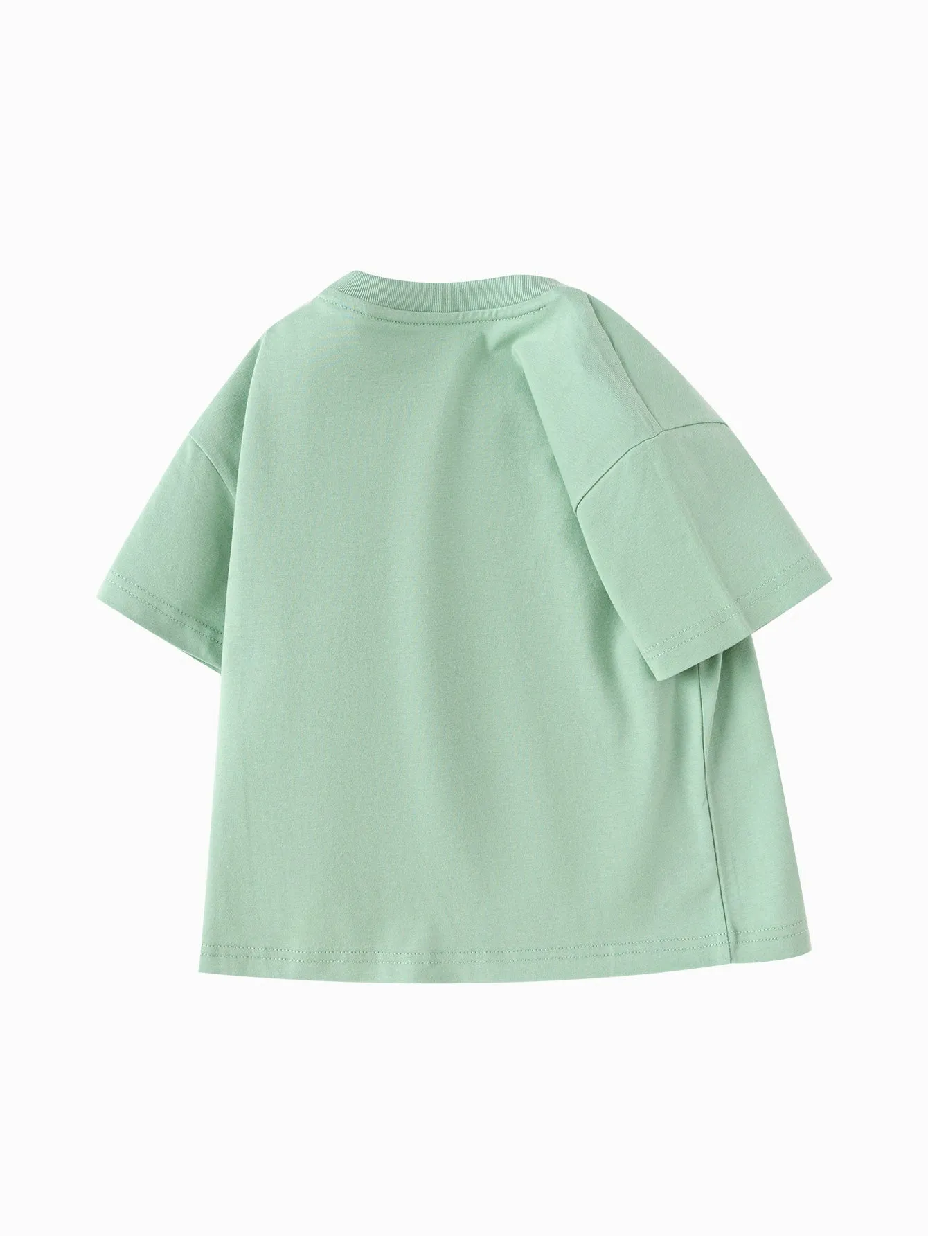 Baby Boy Round V-Neck Short-Sleeved T-Shirt