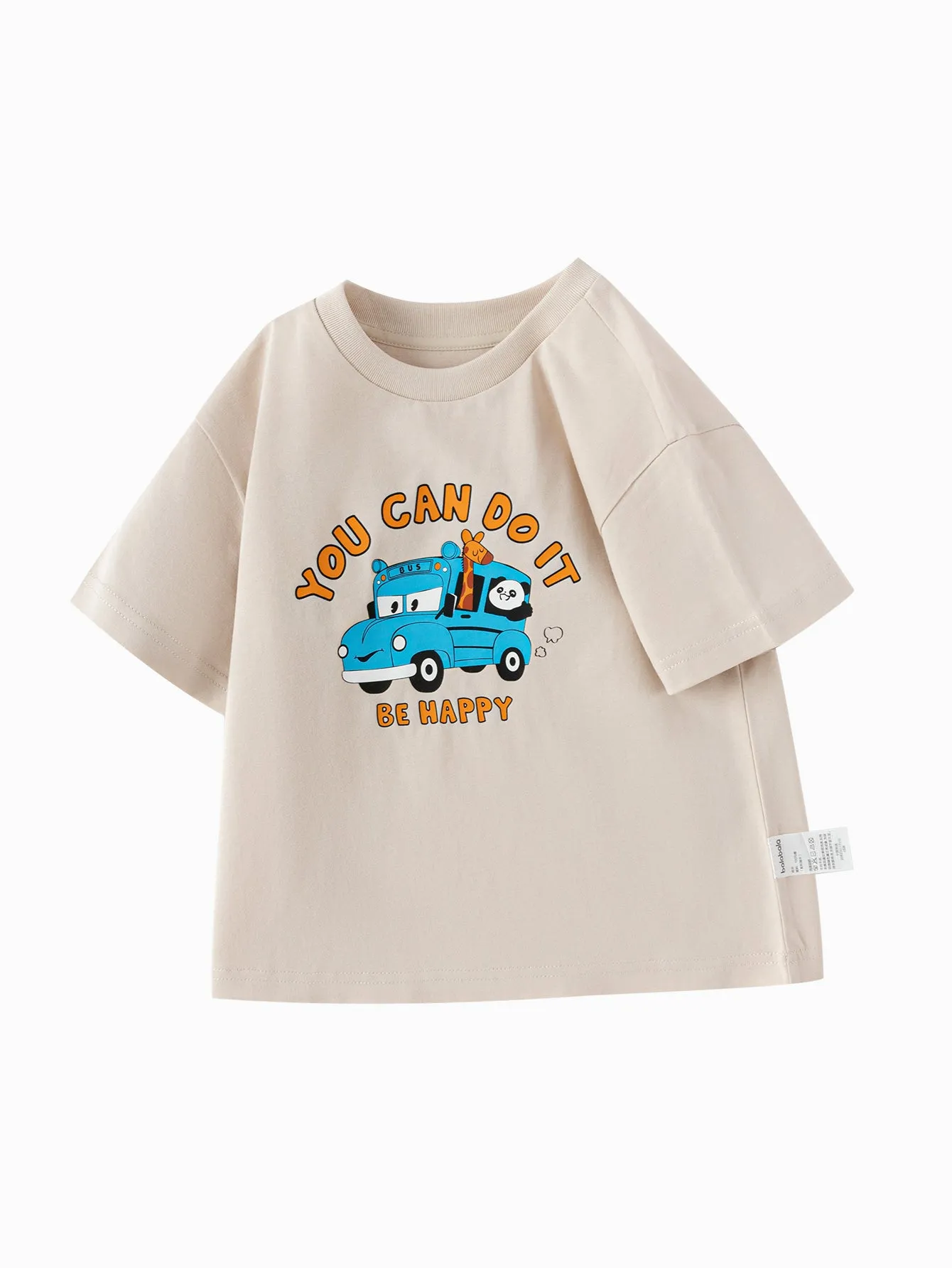 Baby Boy Round V-Neck Short-Sleeved T-Shirt