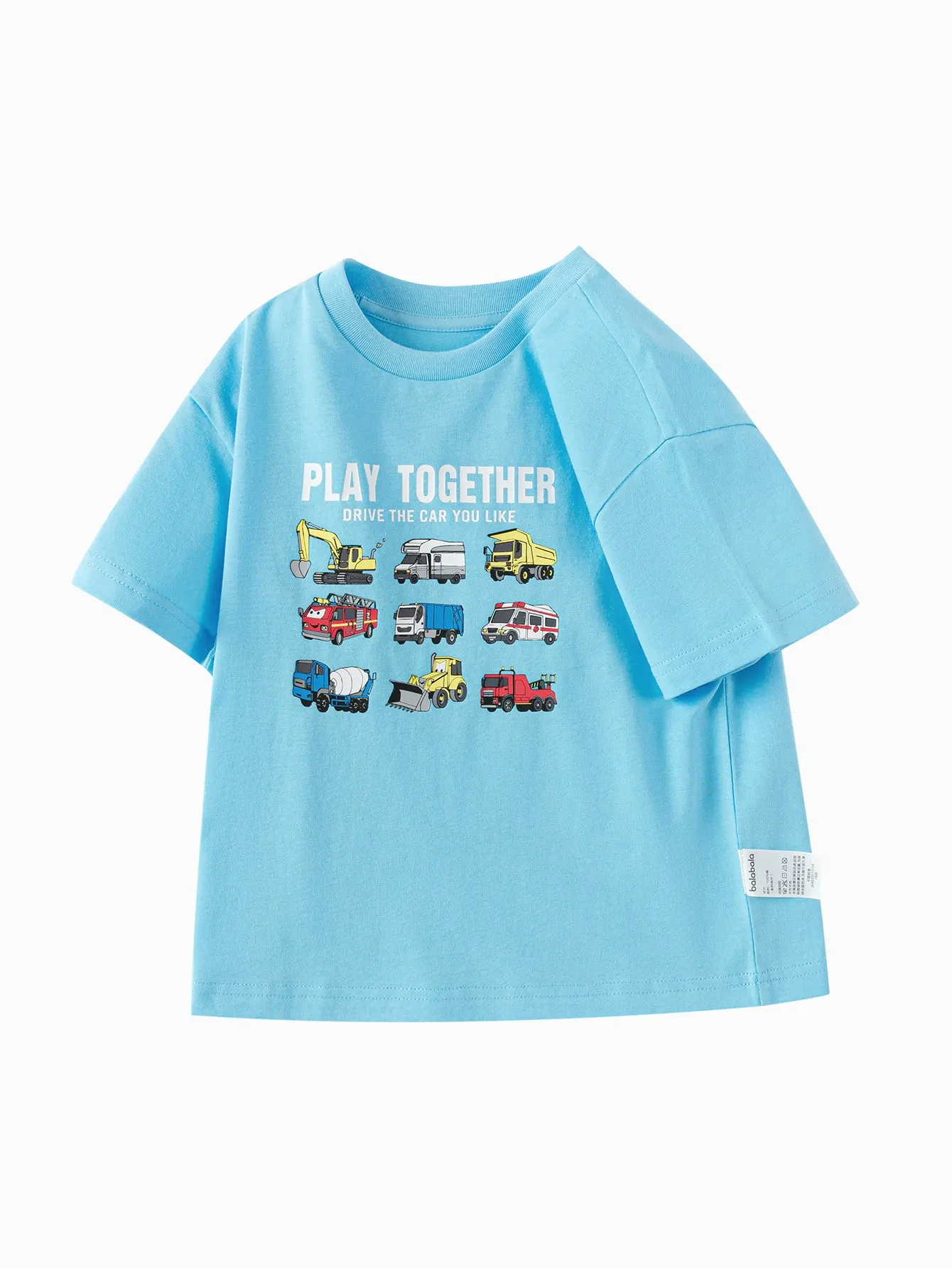 Baby Boy Round V-Neck Short-Sleeved T-Shirt