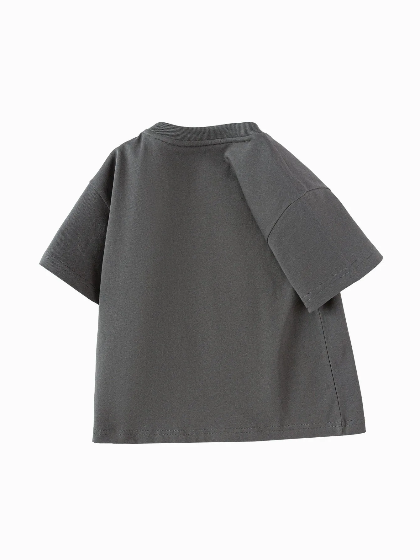 Baby Boy Round V-Neck Short-Sleeved T-Shirt