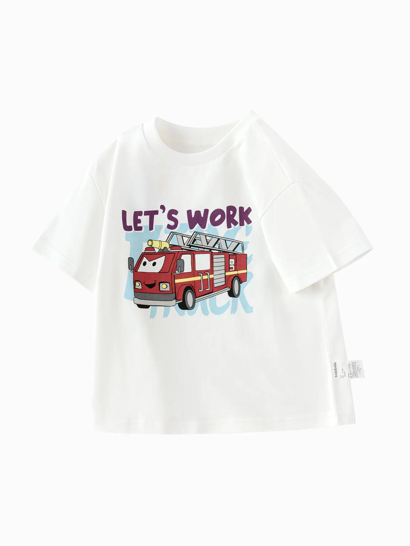 Baby Boy Round V-Neck Short-Sleeved T-Shirt