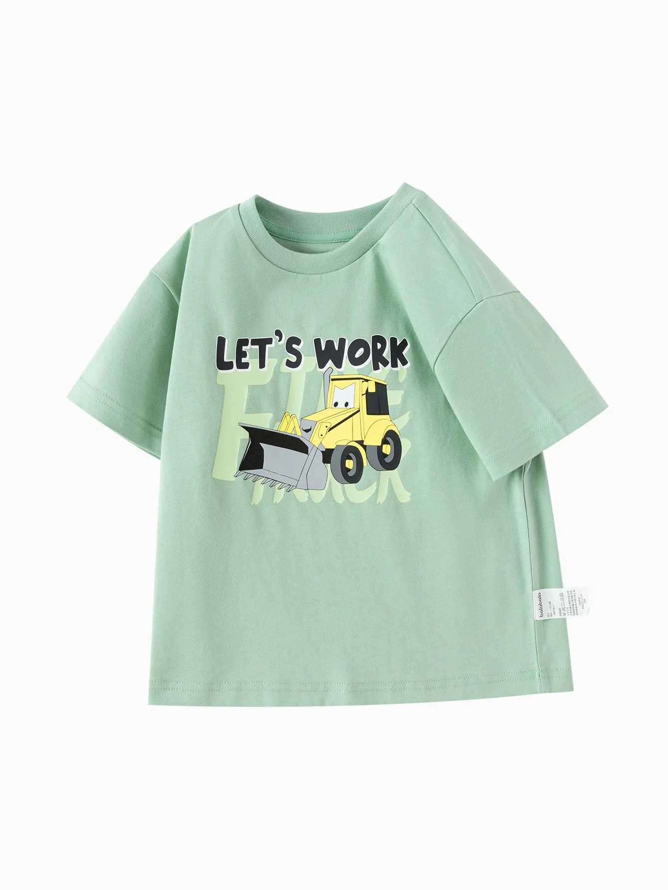 Baby Boy Round V-Neck Short-Sleeved T-Shirt
