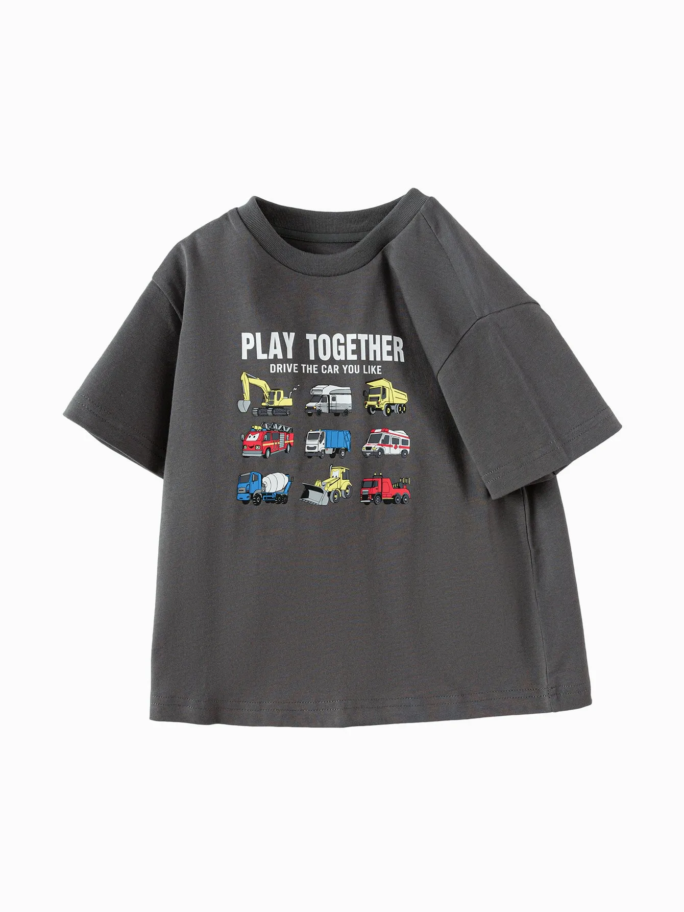 Baby Boy Round V-Neck Short-Sleeved T-Shirt