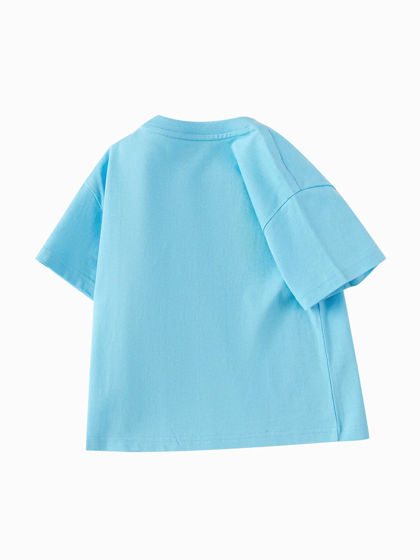 Baby Boy Round V-Neck Short-Sleeved T-Shirt