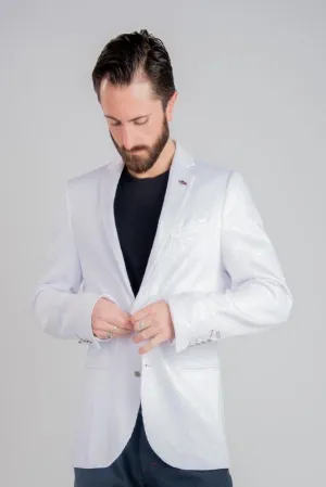 Blazer - White Paisley