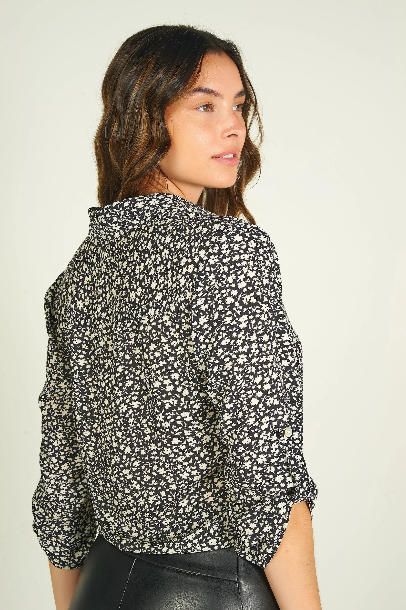 Blouse courte rayée - CARMELA - (R-A19)