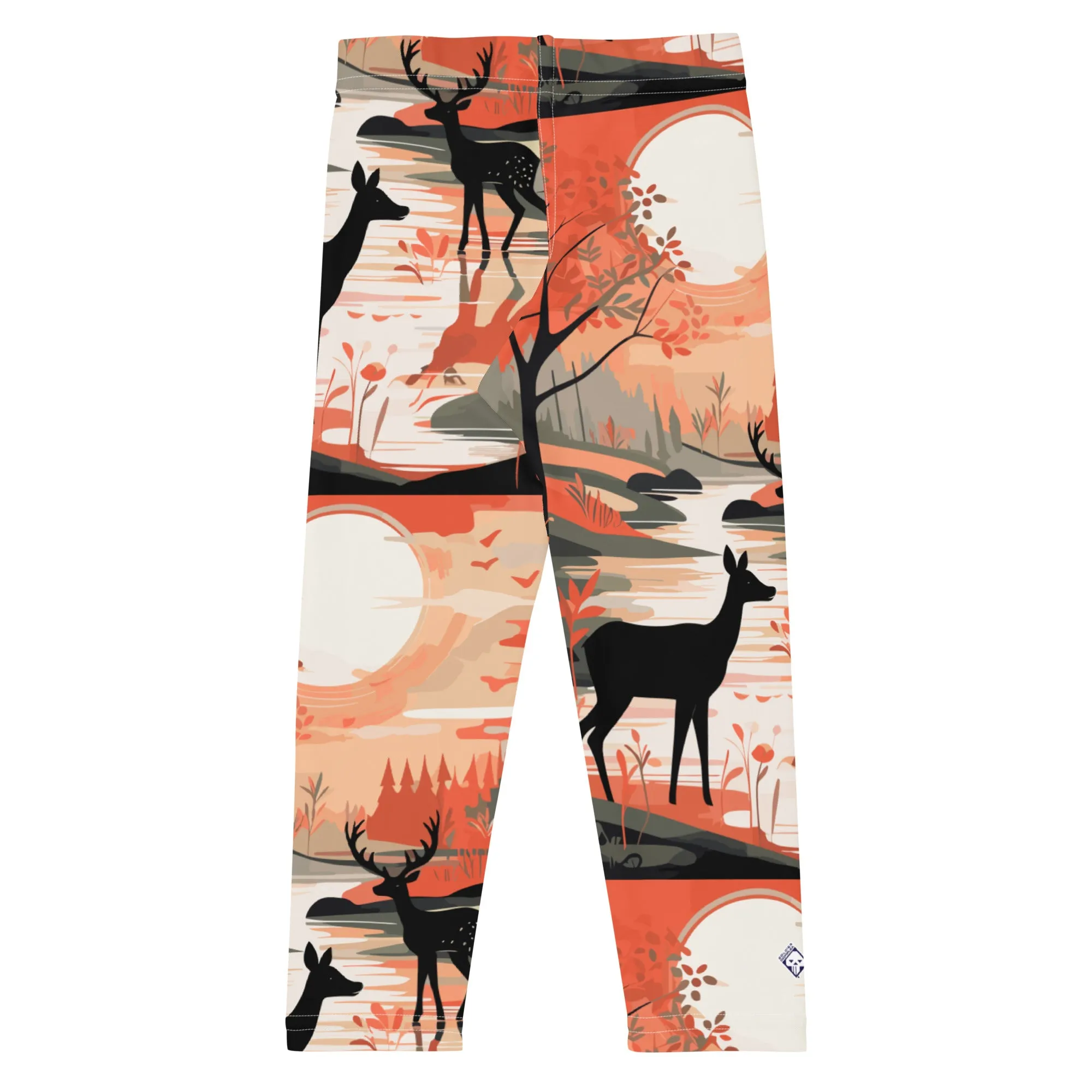Boys' Deer Forest Athletic Leggings: Active Wear with Nature's Touch