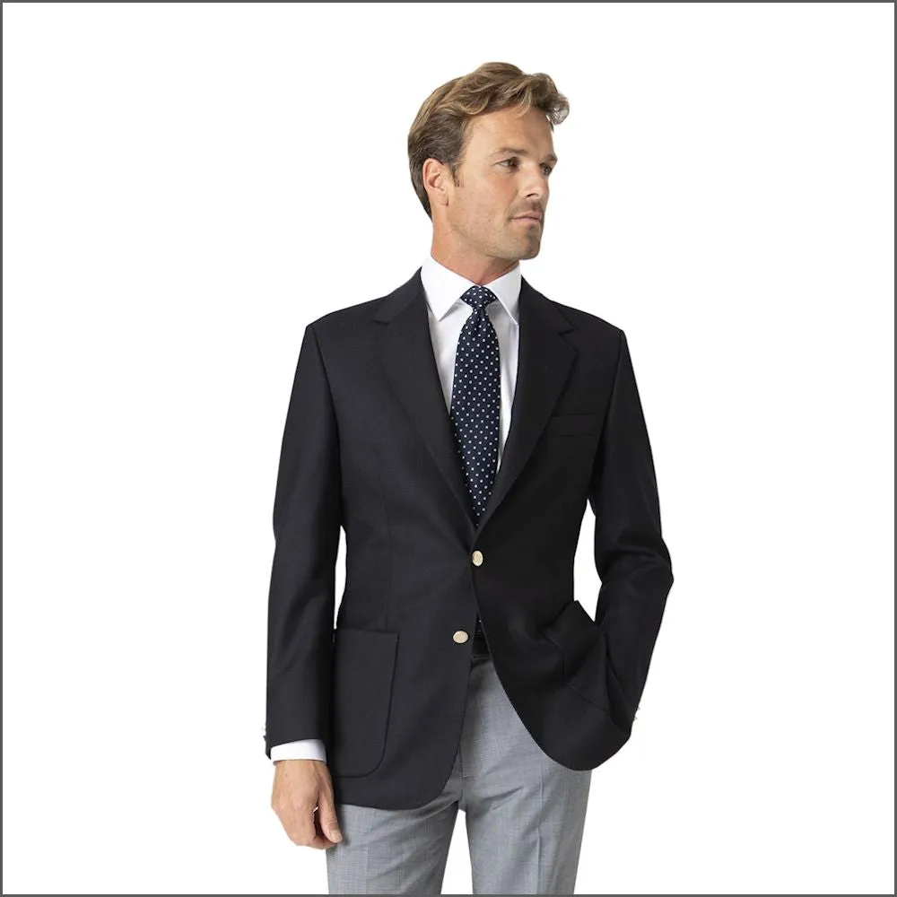 Brook Taverner Oxford Classic Navy Pure Wool Blazer==