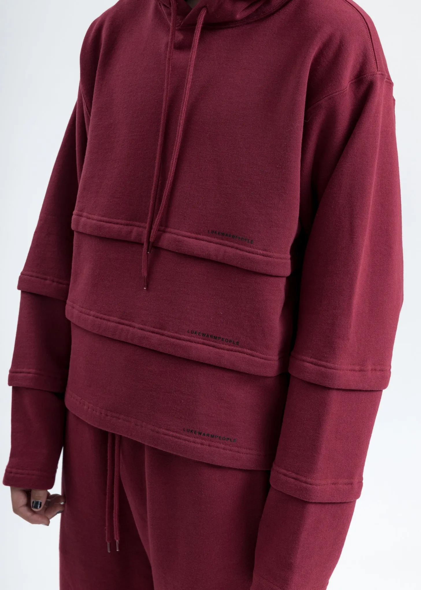 Burgundy Triple Layer Hoodies
