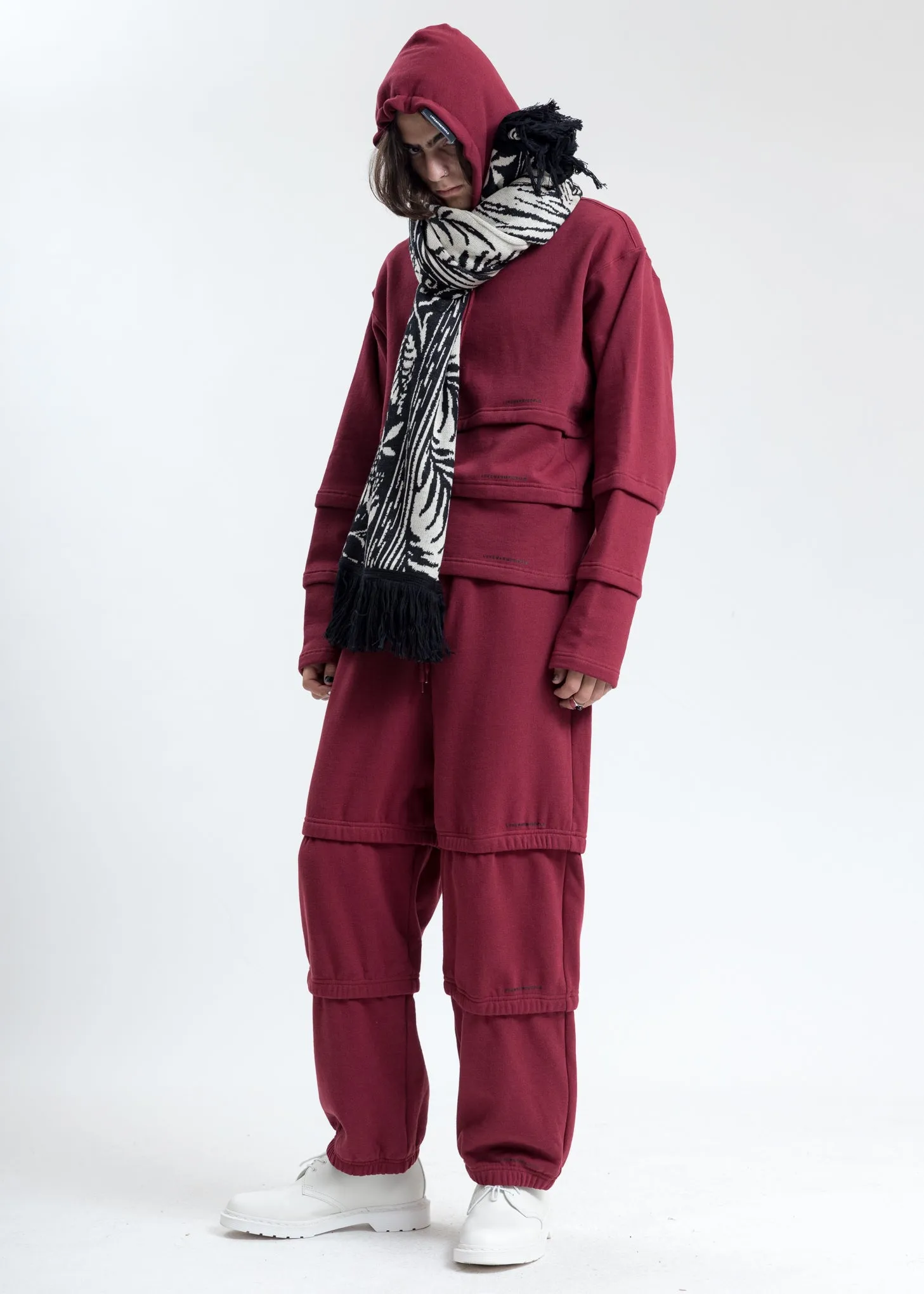 Burgundy Triple Layer Hoodies