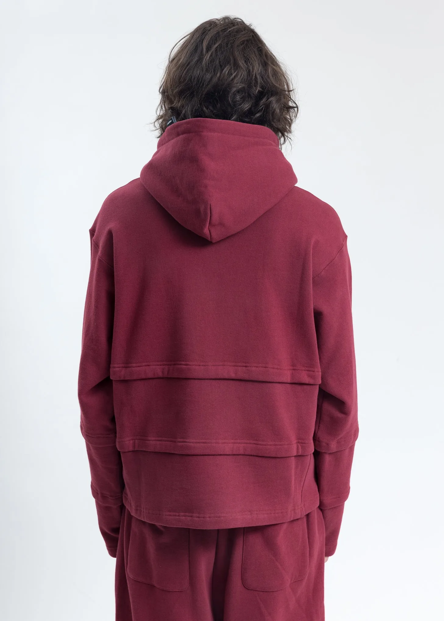 Burgundy Triple Layer Hoodies