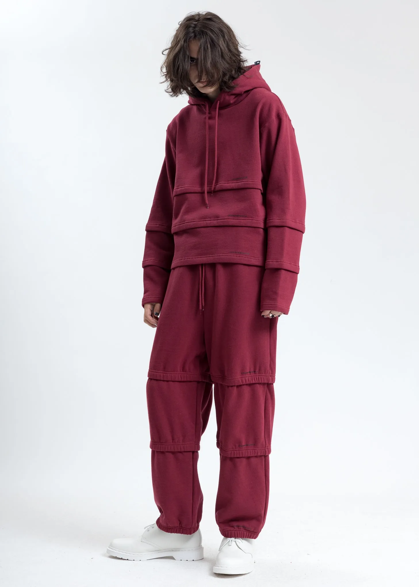 Burgundy Triple Layer Hoodies