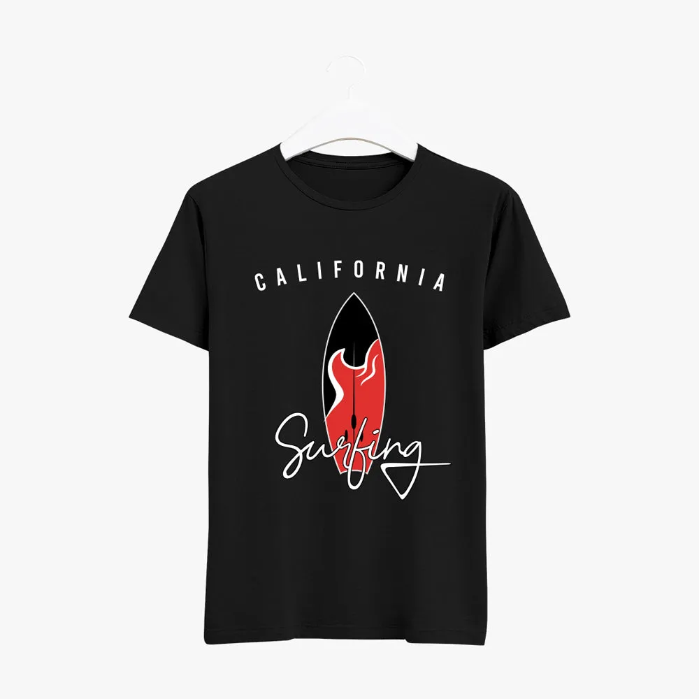 California Surfing Printed Tees | Premium summer Cotton Tees For Women