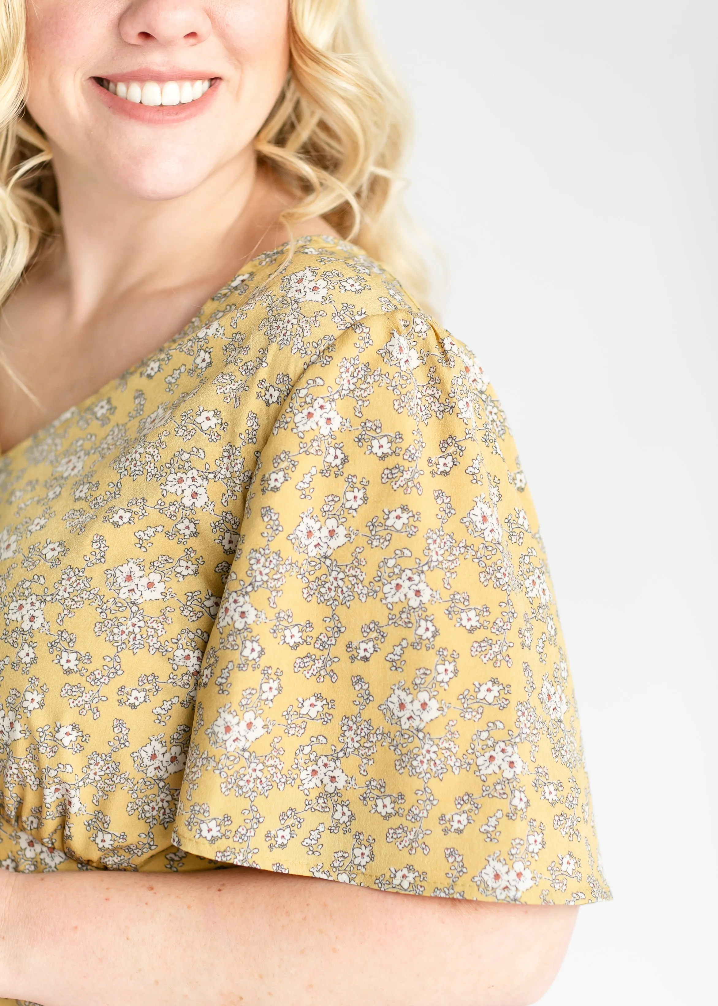Dandelion Floral Print Maxi Dress - FINAL SALE