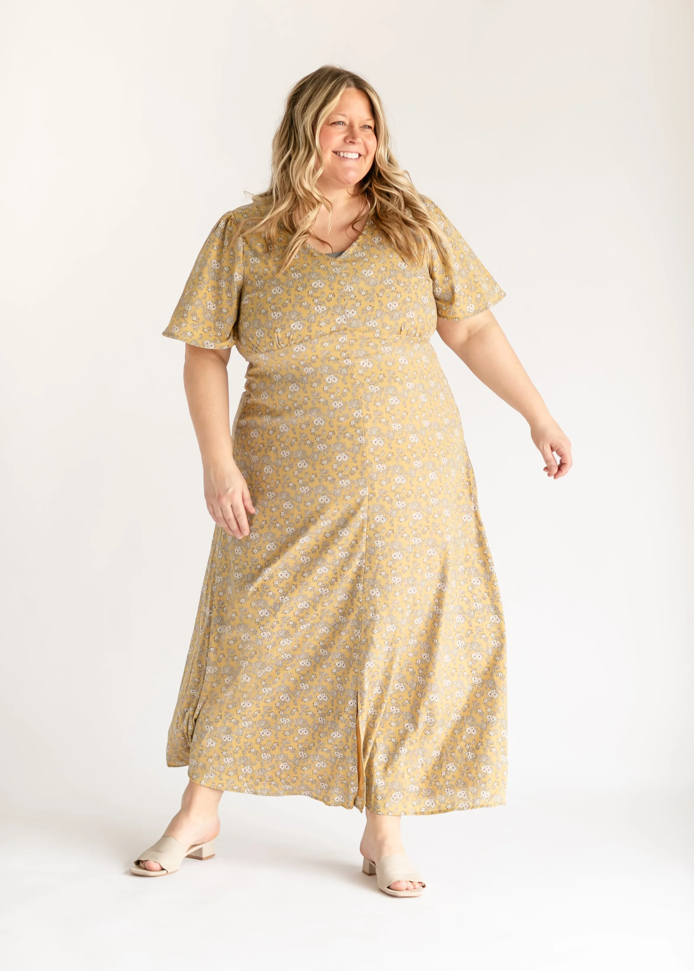 Dandelion Floral Print Maxi Dress - FINAL SALE