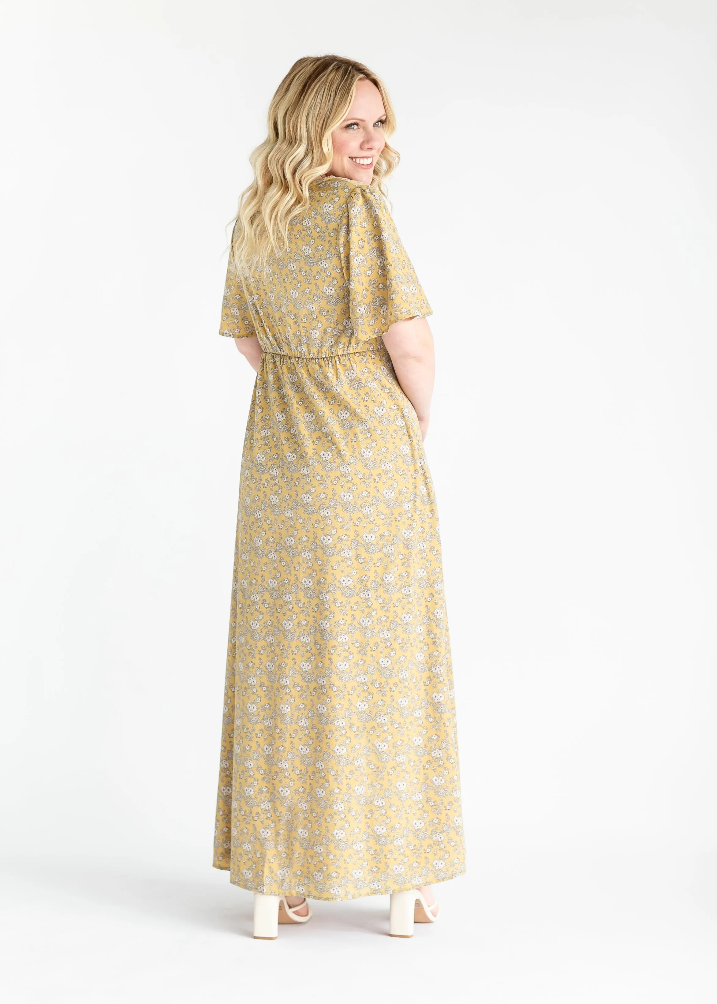 Dandelion Floral Print Maxi Dress - FINAL SALE