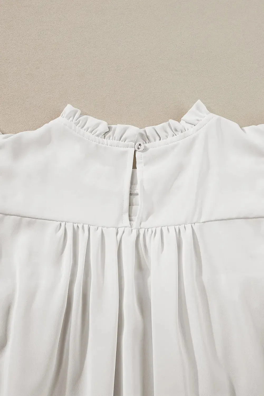 Dayana Ruffled Flutter Sleeve Pleated Blouse by Threaded Pear