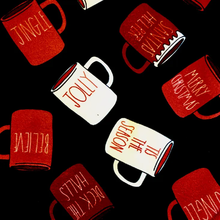 Dunn Christmas Mugs Super SOFT Yoga Band Leggings Holiday Farmhouse Rustic OS TC Plus rts
