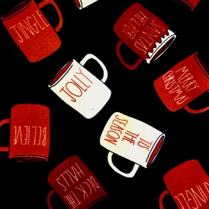 Dunn Christmas Mugs Super SOFT Yoga Band Leggings Holiday Farmhouse Rustic OS TC Plus rts