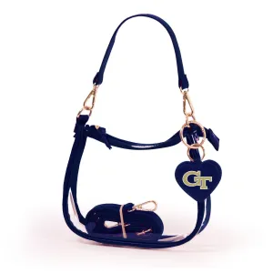 Georgia Tech Yellow Jackets Clear Clara Purse with Heart Charm