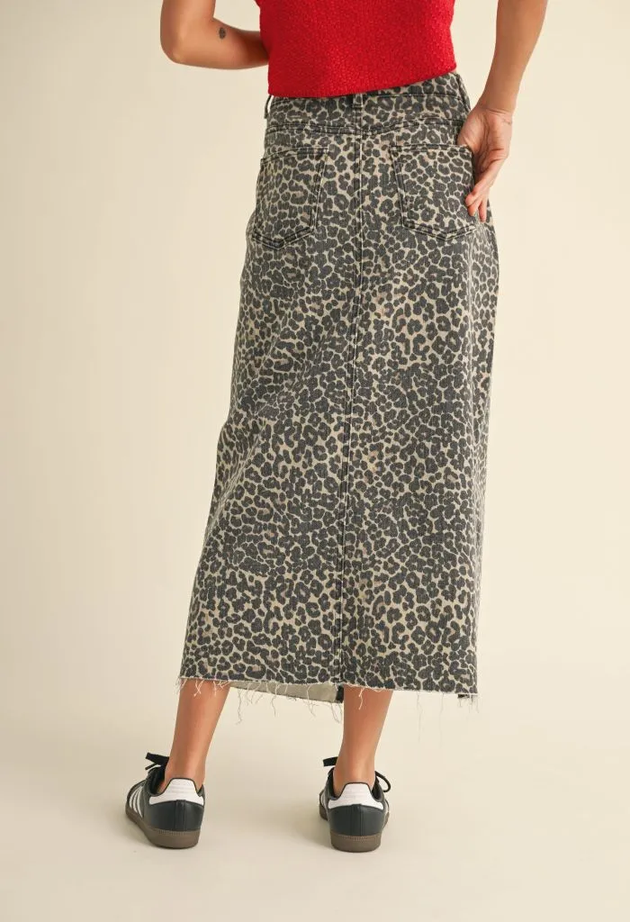 Griffin Leopard Skirt