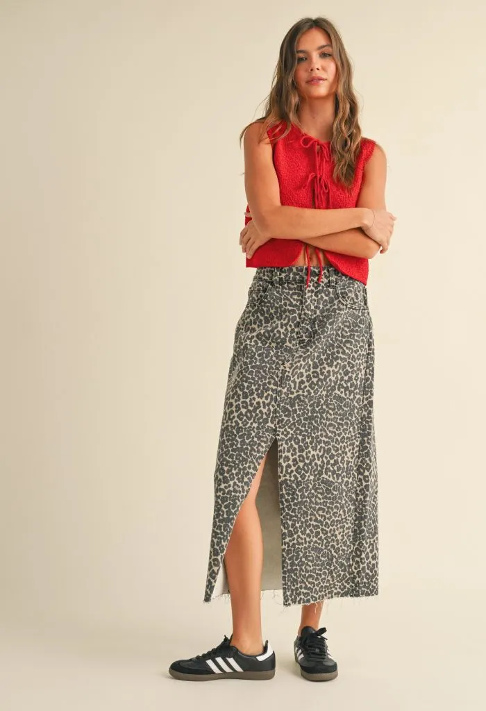 Griffin Leopard Skirt