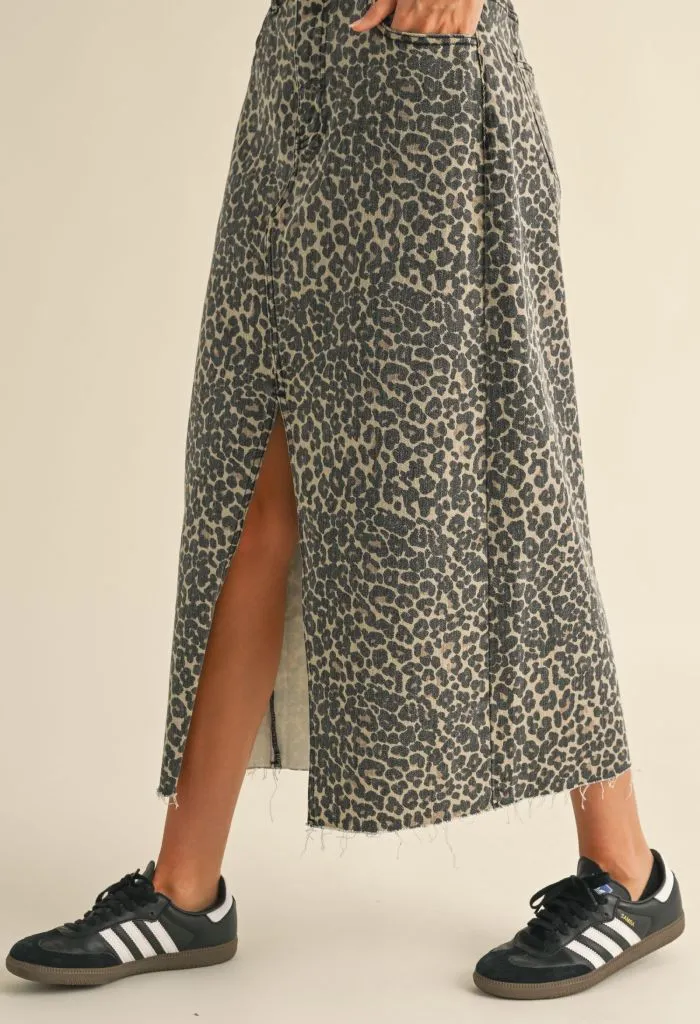 Griffin Leopard Skirt