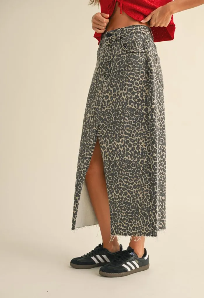 Griffin Leopard Skirt
