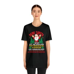 Gym Boxing T-shirts Dear Santa Let Me Explain | Prints ideas tight-fitting casual Colorful tees Christmas T-shirt