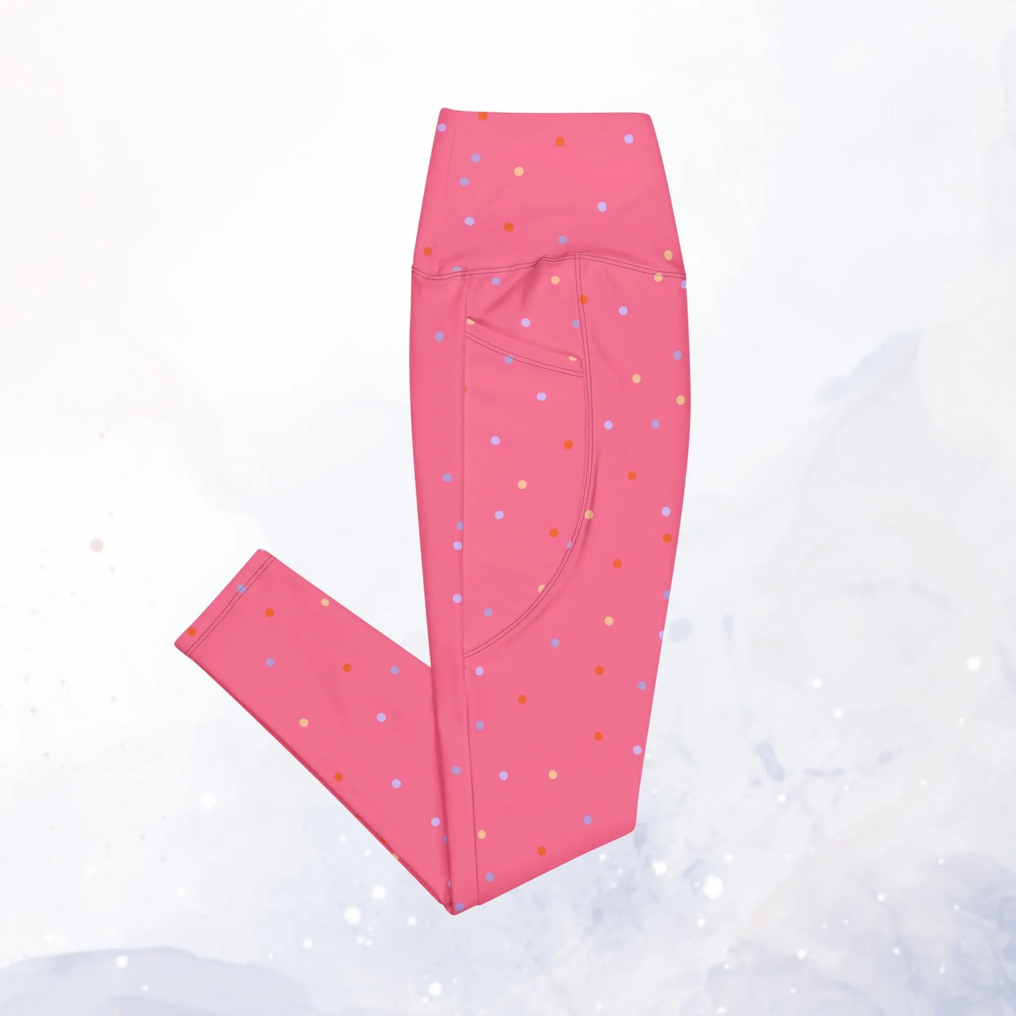 Hot Pink Polka Dot Legging with Pockets