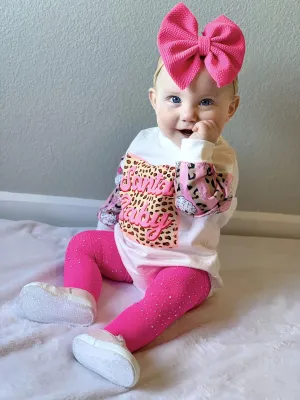 Hot Pink Rhinestone Leggings