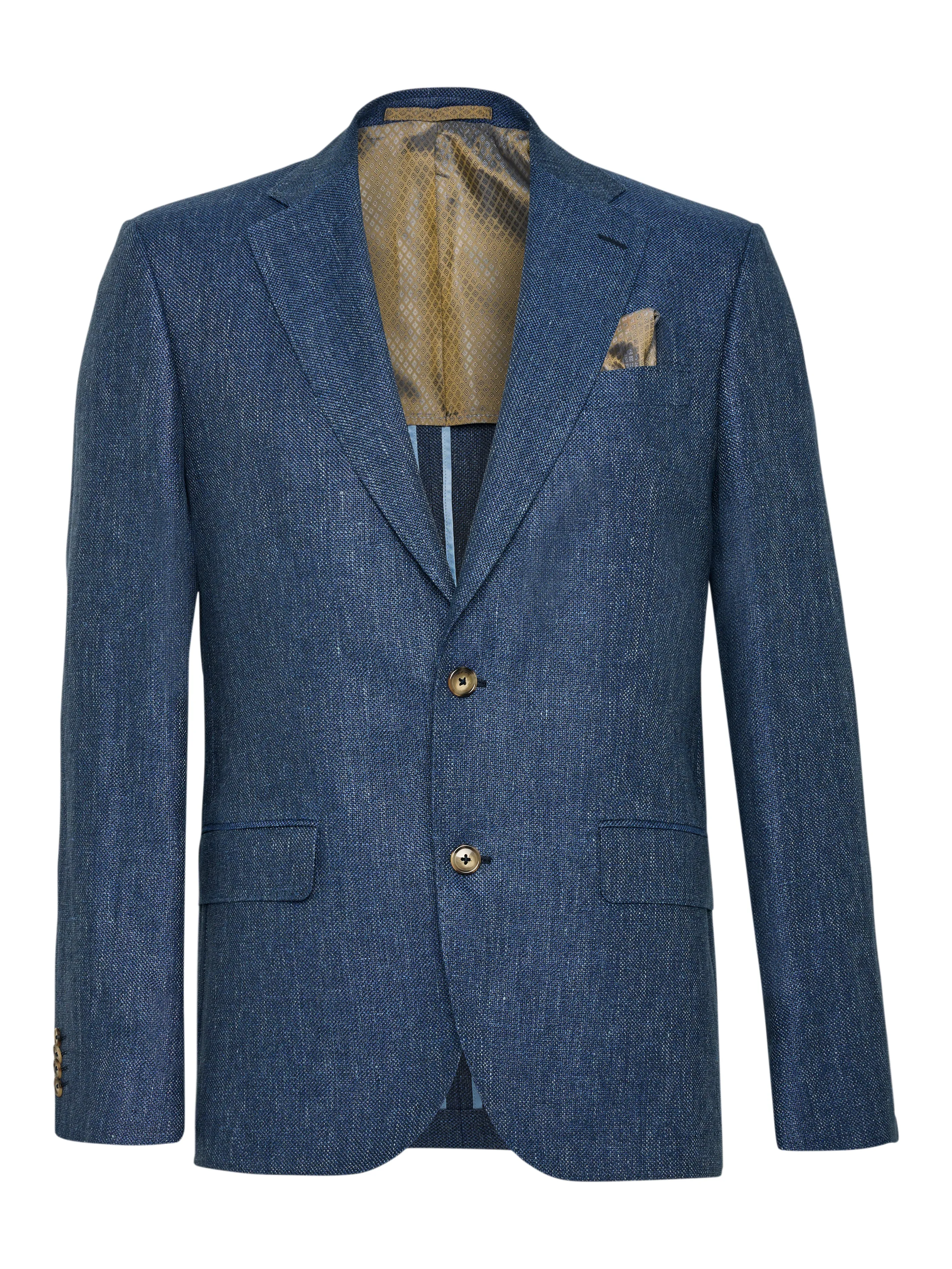 Italian Linen Half Lined Blazer - Navy Blue