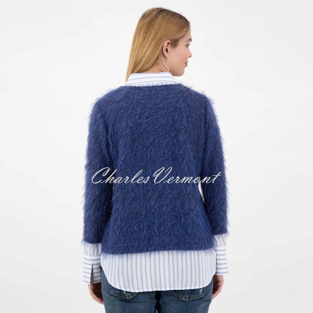 Just White Two-in-One Sweater Blouse - Style J2296