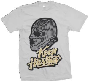 Keep Hustlin Mask II - Platinum Grey T-Shirt