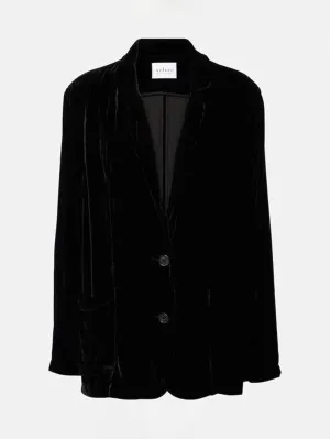 Kyla Velvet Blazer - Black