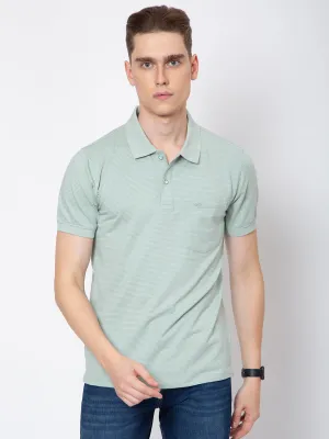 Men Polo Neck Auto Striper T-Shirt
