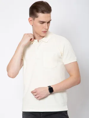 Men Polo Neck Solid Matty Tshirt