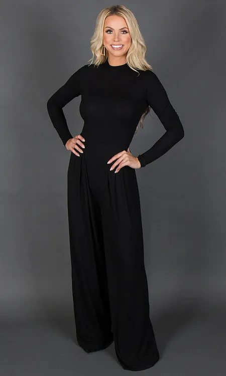 Mock Neck Bodysuit - Black