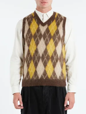Mohair Argyle Vest