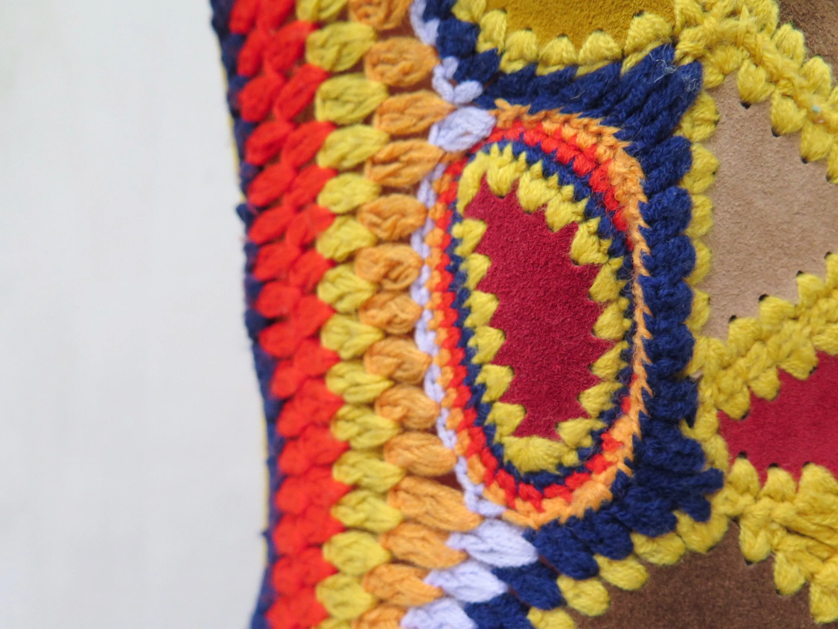 Must Have! | Bring on the Music | Vintage 1960s 1970s Bohemian hippie chic Leather patchwork and Crochet Vest Top