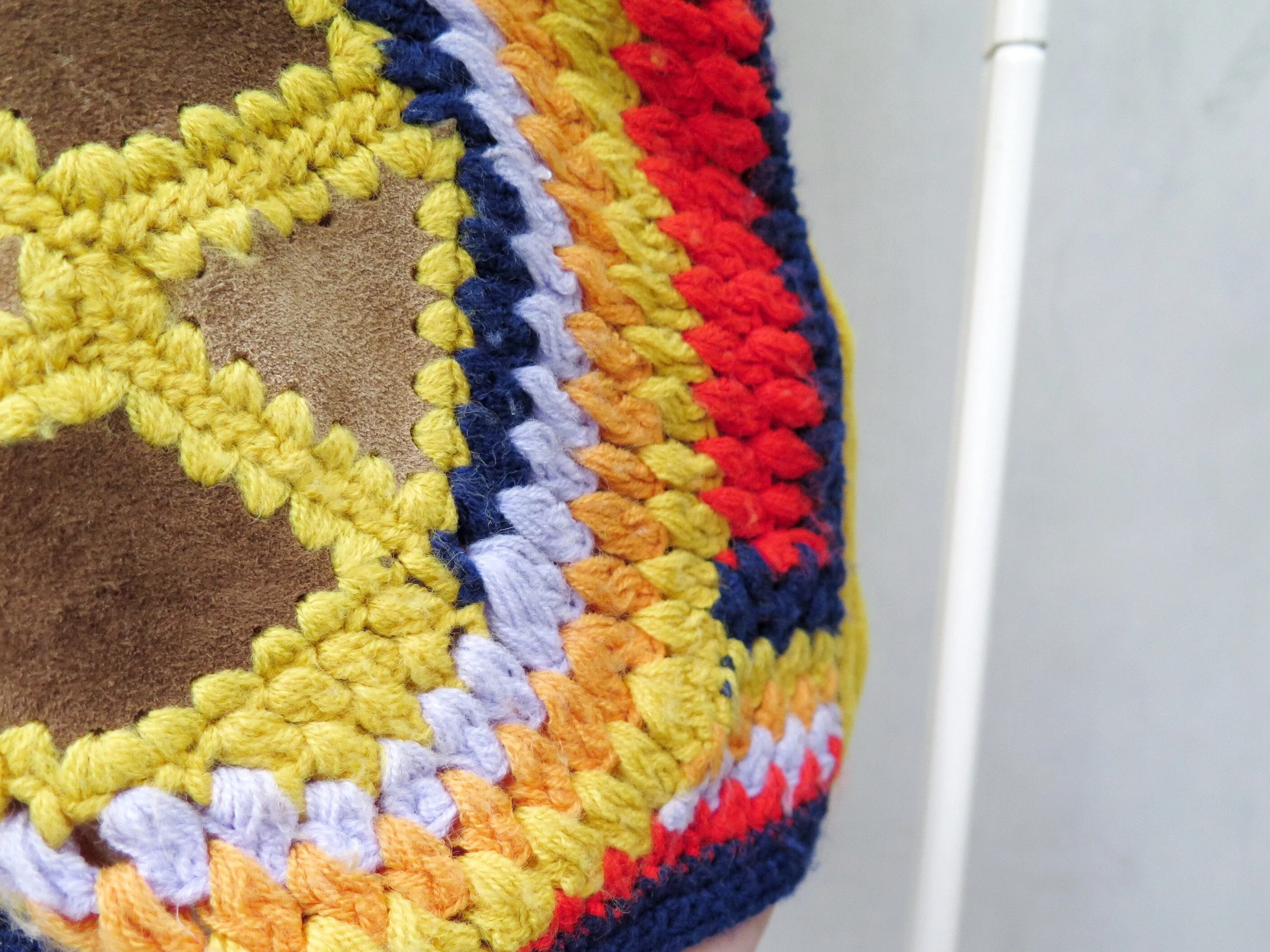 Must Have! | Bring on the Music | Vintage 1960s 1970s Bohemian hippie chic Leather patchwork and Crochet Vest Top