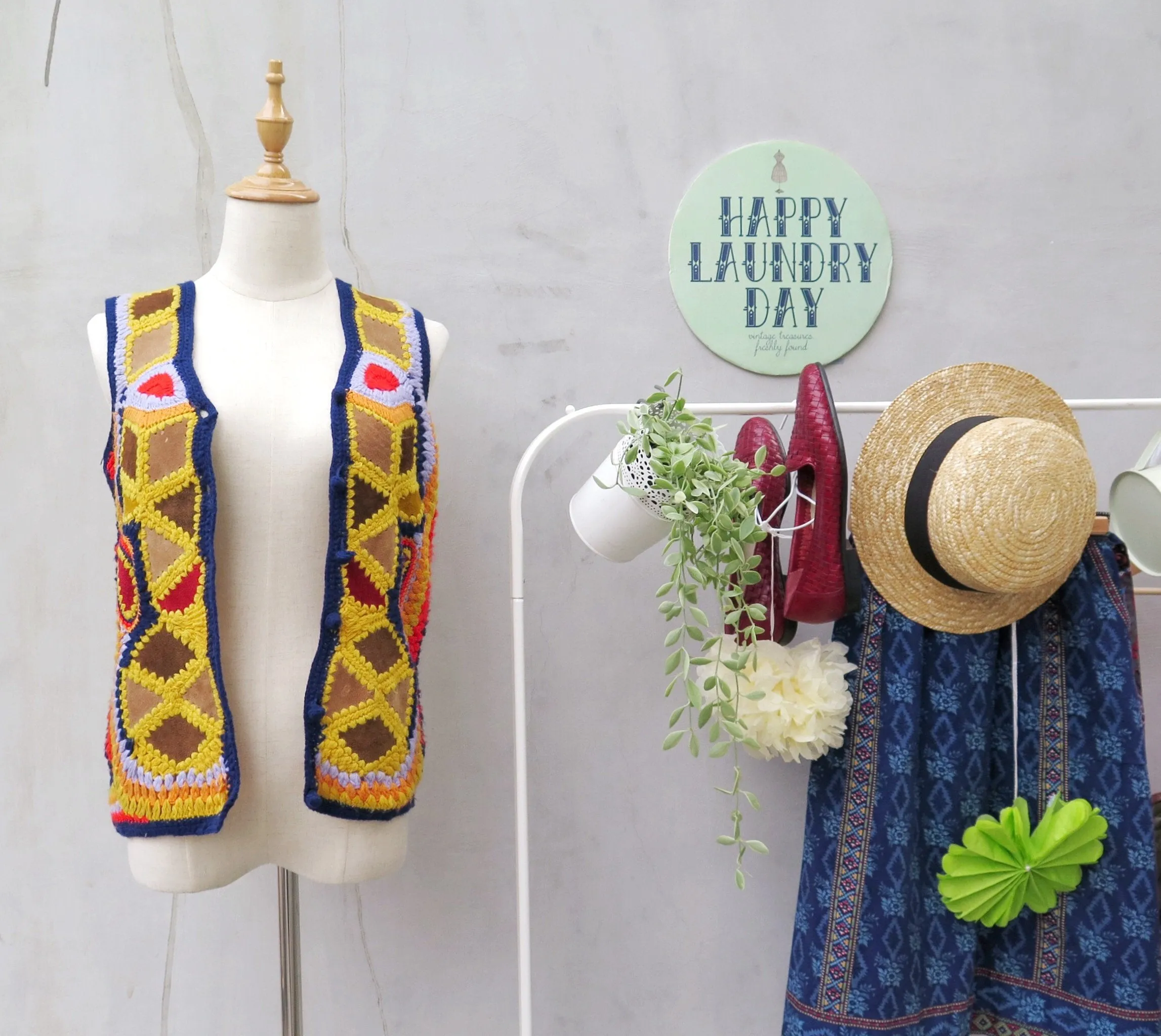 Must Have! | Bring on the Music | Vintage 1960s 1970s Bohemian hippie chic Leather patchwork and Crochet Vest Top