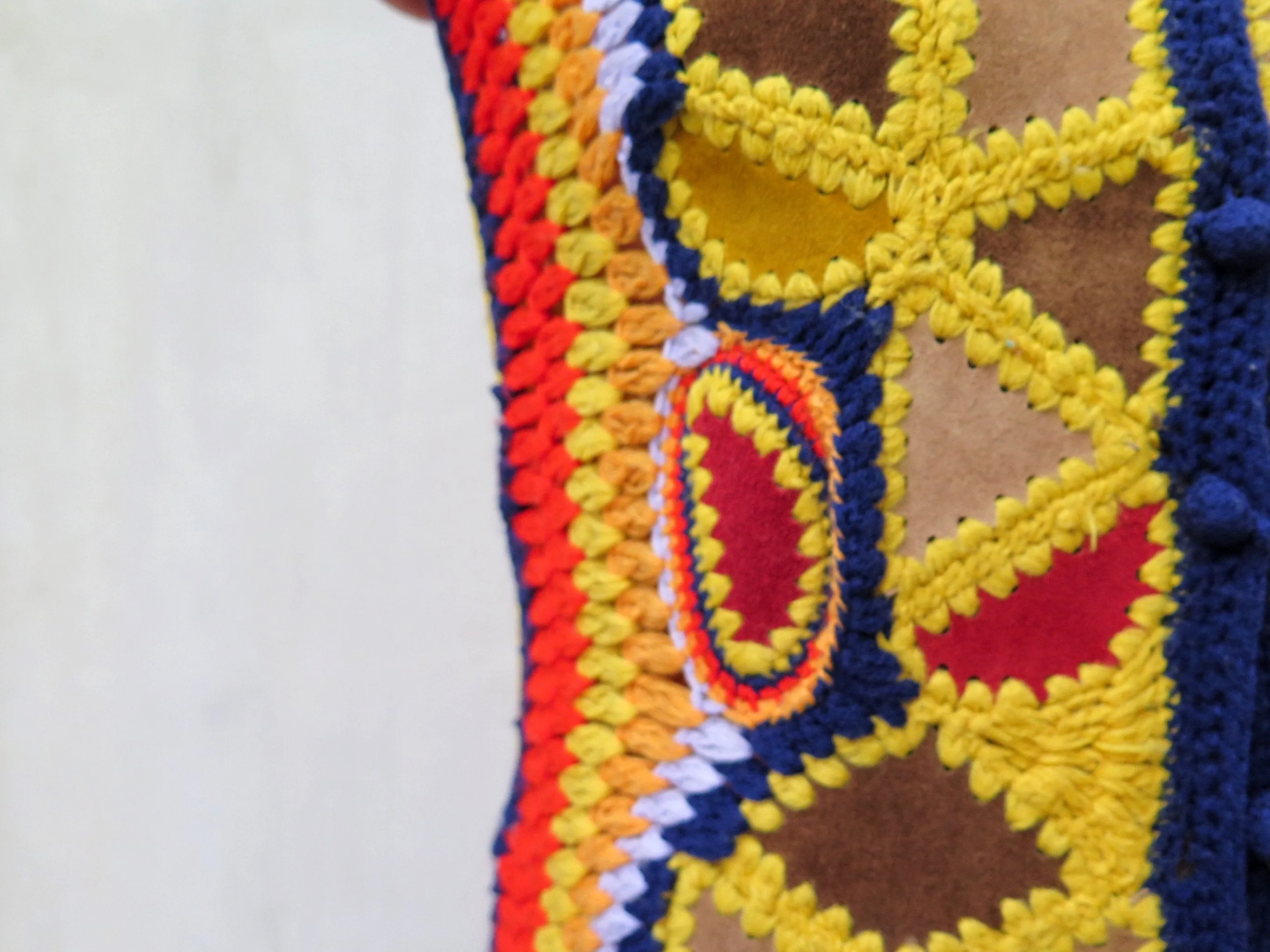 Must Have! | Bring on the Music | Vintage 1960s 1970s Bohemian hippie chic Leather patchwork and Crochet Vest Top