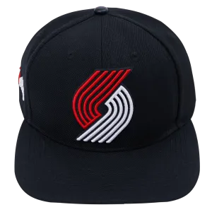NBA PORTLAND TRAIL BLAZERS CLASSIC LOGO UNISEX SNAPBACK HAT (BLACK)